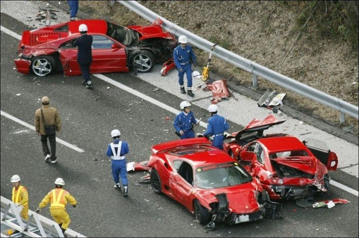 Еще один рекорд: самая крупная авария суперкаров в Японии