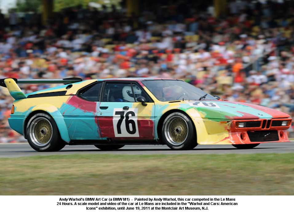 BMW M1 art car at the track