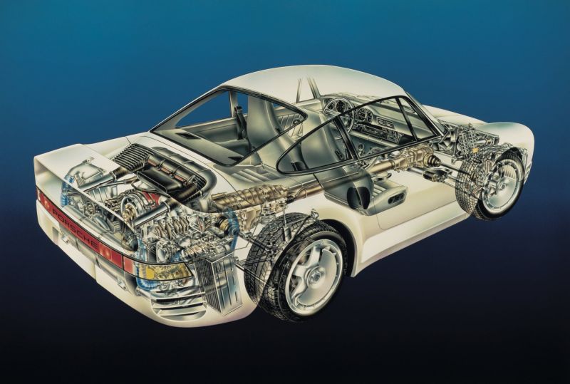 Респектнейшие обои: все Porsche 911 в разрезе