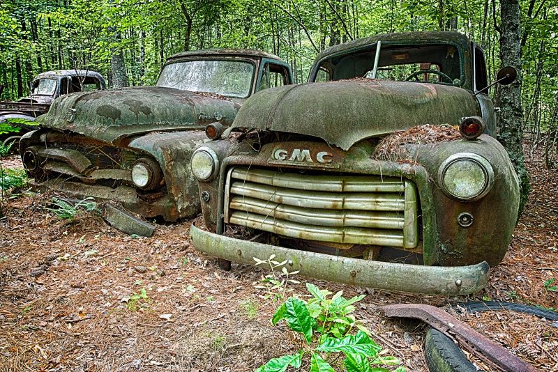 Автомобильные кладбища в лесах: и жутко, и странно, и интересно