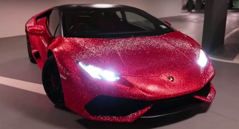 Lamborghini Huracan, покрытая миллионом кристаллов Сваровски