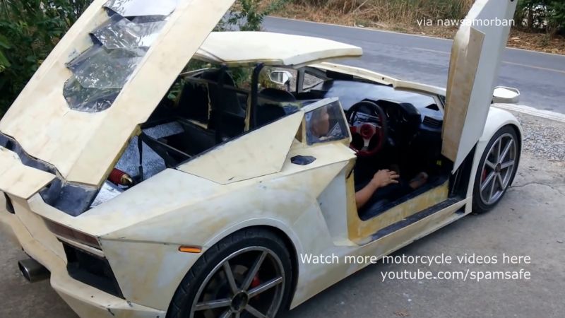 Фермерская Lamborghini Aventador Roadster в масштабе